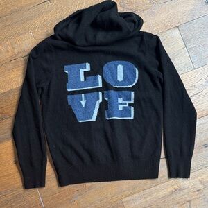 Cozy Black and Blue LOVE Sweater